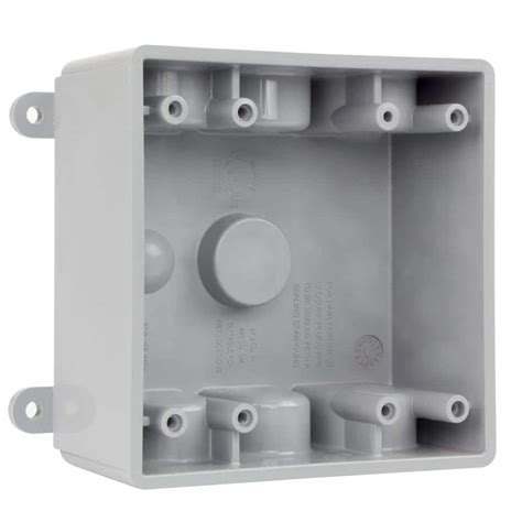 home depot 1 gang 3 hole electrical box commercial electric|2 gang outlet box dimensions.